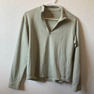 Patagonia Lightweight Capilene 1/4 Zip Pullover Moss Green Women’s Medium